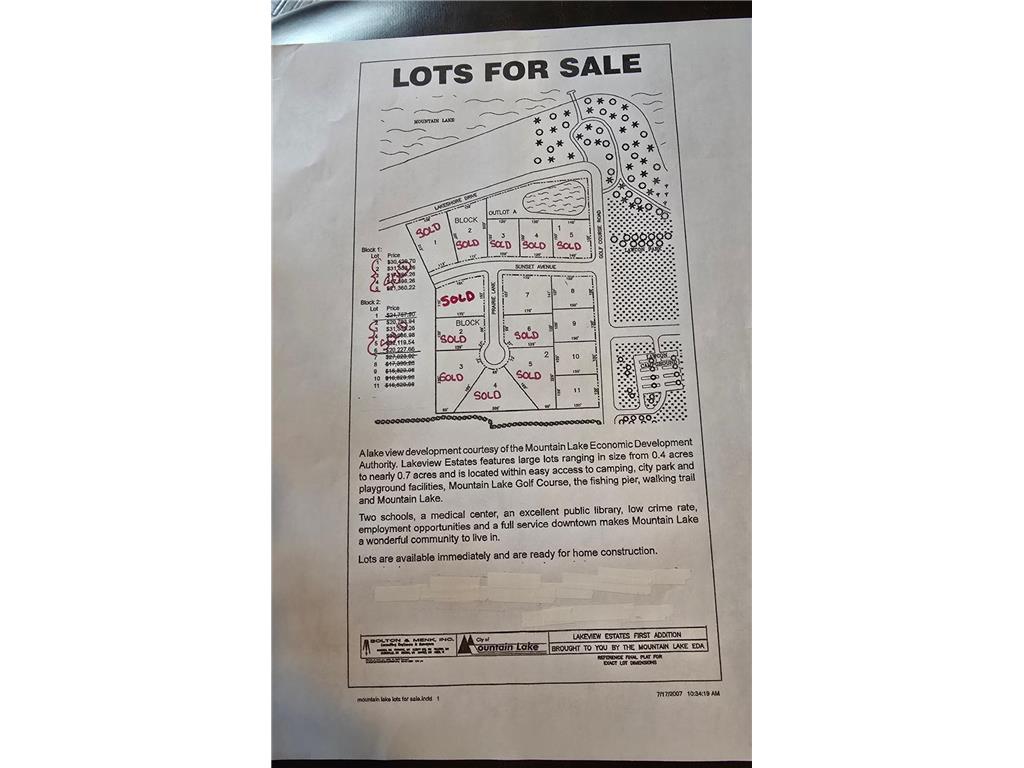 Blk 2 Lot 10 Sunset Avenue-Prairie Lane Mountain Lake MN 56159 6366757 image1