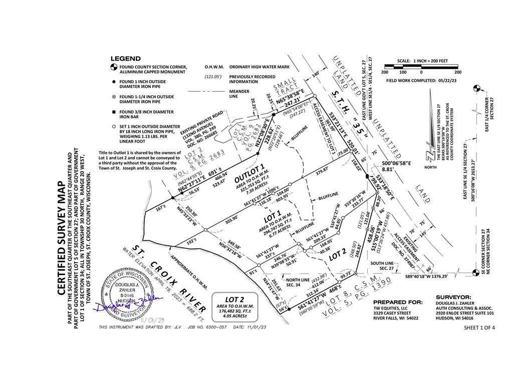 xxxx 132nd - Lot #1 Saint Joseph Twp WI 54016 - St Croix River 7076533 image2