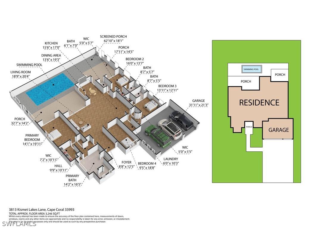 3813 Kismet Lakes Lane, Cape Coral, FL, 33993 MLS 224054314 Edina